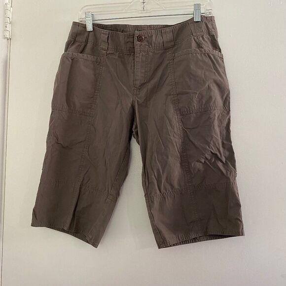 PATAGONIA Women's Bermuda Hiking Brown Cotton Outdoor Shorts 13.5", Size 8 - Picture 1 of 3